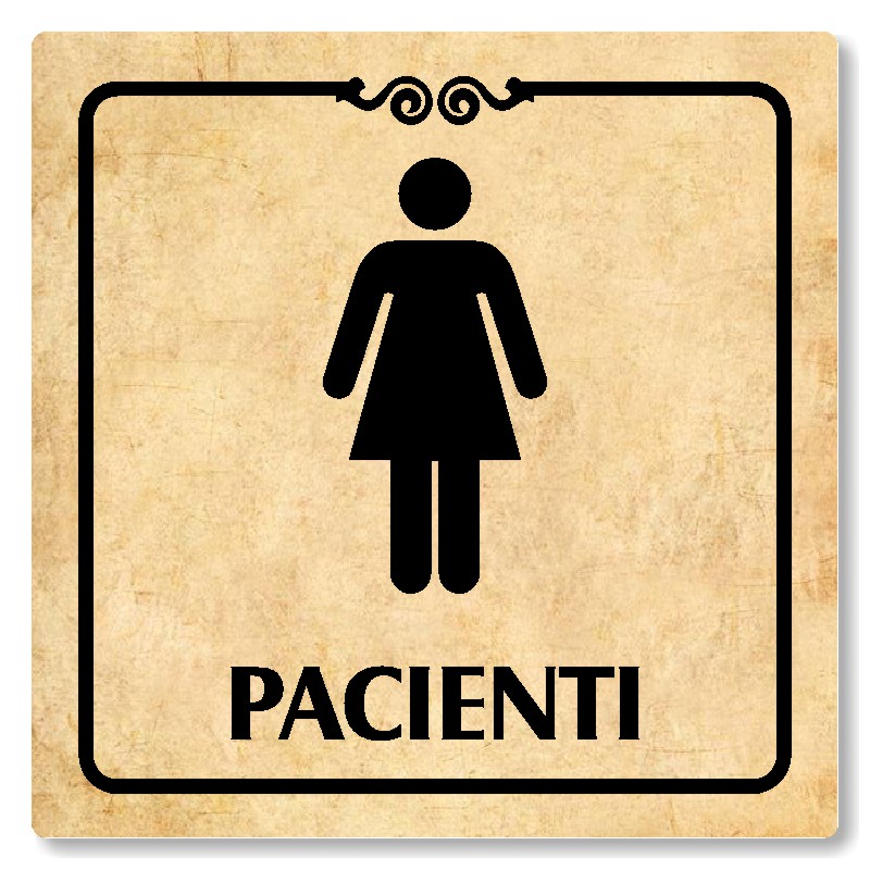 WC ženy pacienti, 118x118mm, pergamen, Texas